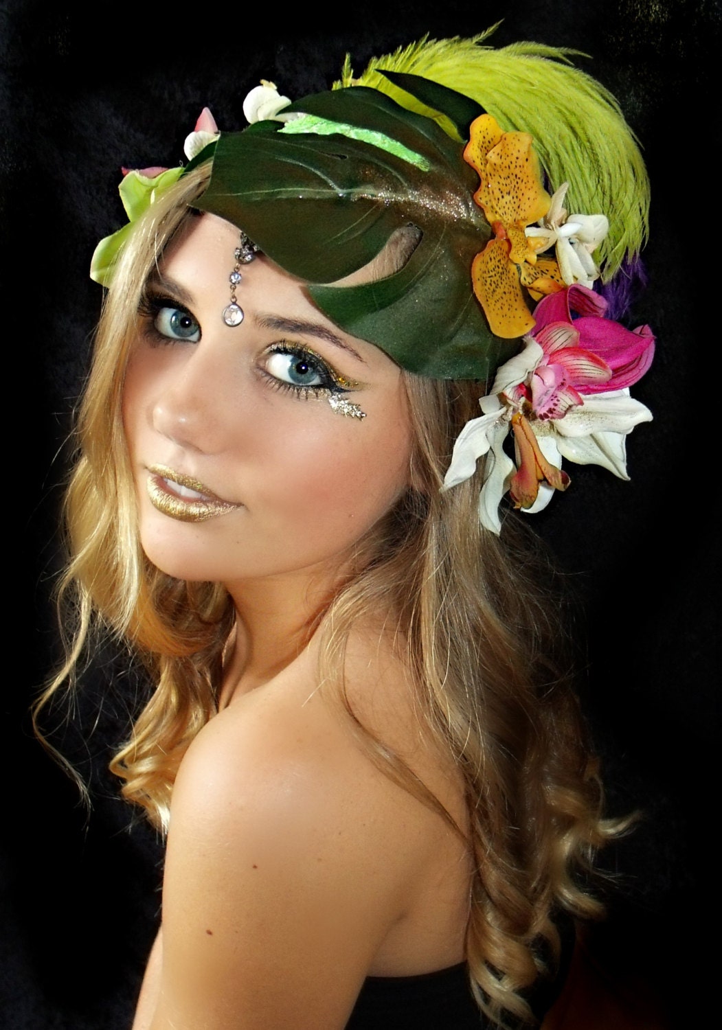 Spring Feather Flower Fairy Headdress