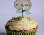 Mr & Mrs Cake Toppers (any colour)
