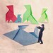Origami Photography, Origami maker Fun art print, Art, Children decor, Home decor, 6x6 (15x15cm)