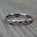Scattered Diamond Twig Wedding Band, Recycled Gold, 2mm