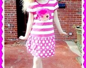 girls custom boutique graphic knit twirl party Dress LaLaLoopsy 4 5 6 7 8 10 12