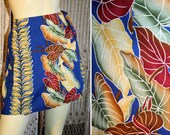 70s Hilo Hattie Skort Hawaiian Sarong Mini Skirt Shorts M/L - MorningGlorious