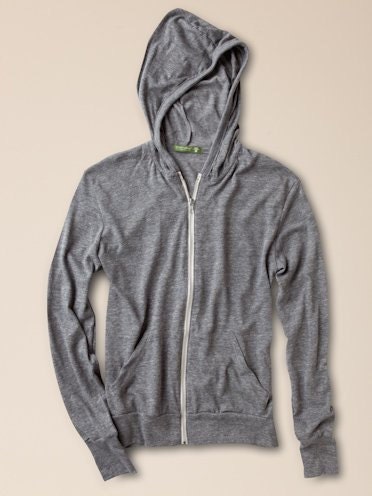 Alternative Apparel Rhinestone Maid of Honor/Bridesmaid/Bride Eco Heather Zip Hoody
