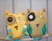 preCARIous Fiber Art Dolls- 1 plus 1 equals 2 OWLS