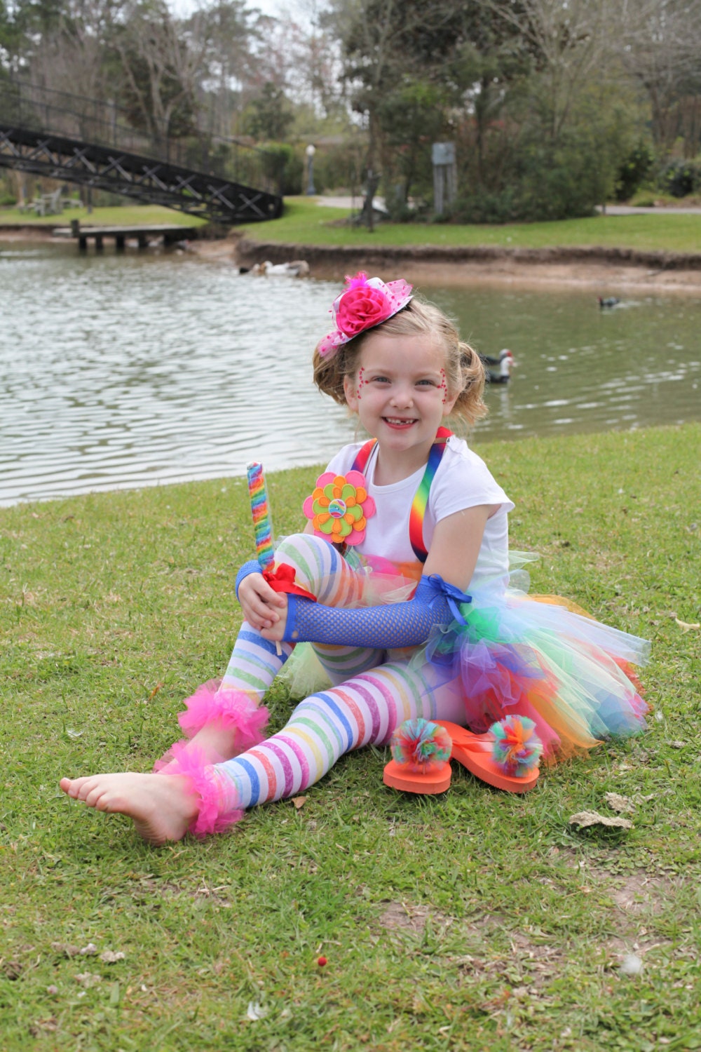BLOW OUT SALE Rainbow Bunny Ruffled Tutu Tights - Any color ruffle Perfect to match any outfit - Girls size 4-14
