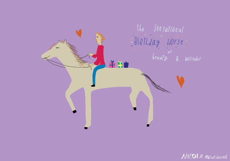 Sensational horse card