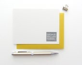 Personalized Letterpress Stationery - Custom set of 35 note cards