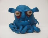 lowbrow one of a kind tentacle octopus monster ooak art sculpture by mealy monster land