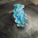 Ocean Surf Bangle in Sterling Silver, Statement Jewelry Wearable Art, Blue Sea Ampersand Design, Crashing Waves Bracelet...