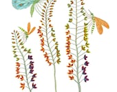Foxtail Lilies original watercolor gouache painting