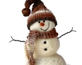 Snowman - Wool Needle Felted Snowmen - Holiday decor - 181