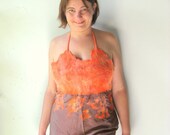 Nuno Felted Silk Halter Neck Tie Top