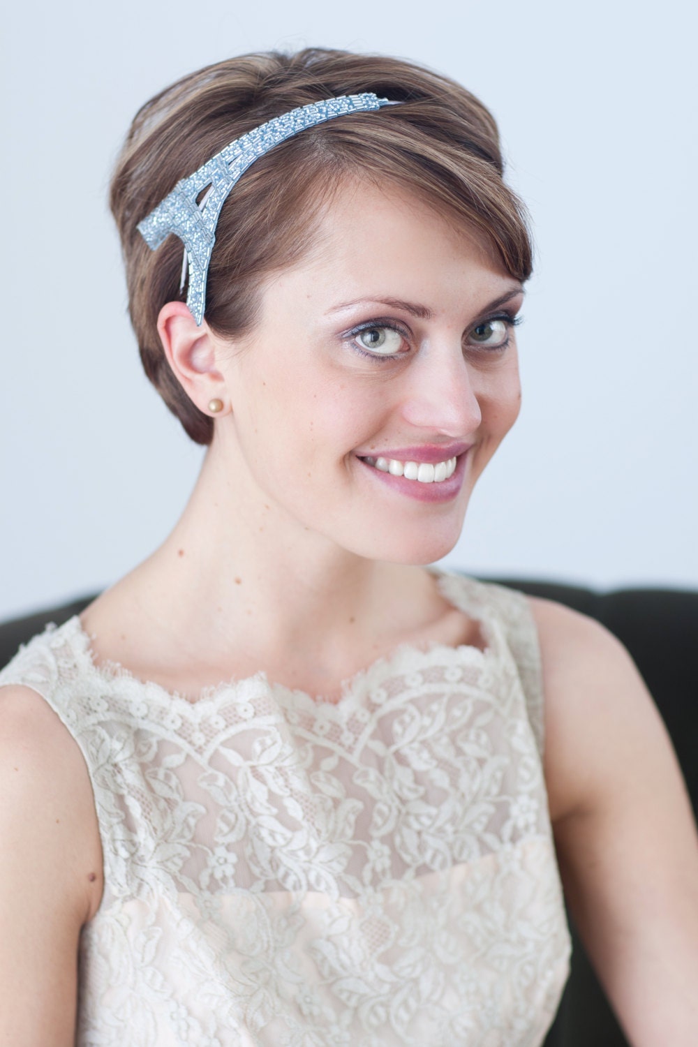 French Blue Eiffel Tower Headband