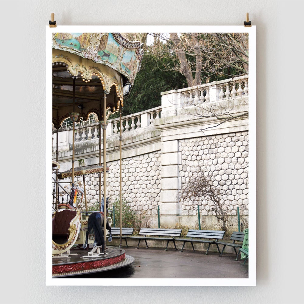 Carousel, Paris - French Photograph Art Print, Paris Photography, Kids Art, Nursery Decor