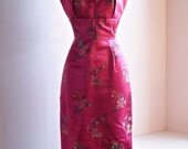 1960s Gown // Vintage 60's Silk House of Woo Cocktail Dress
