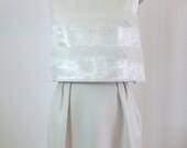 Clemence Dress with rafia stripes