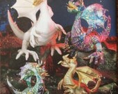 Simplicity 4063 Stuffed Soft Sculpture Winged Dragons Pattern  3 Sizes 11 15 and 18 Inches Toy Stuffed Animal Sewing Pattern  Uncut