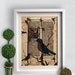 Art Birds canvas Print  MIXED MEDIA wall art   home decor    from an old page  book - Elegant Fine art giclee large print