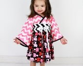 chevrons - Girls Dress - Kimono