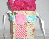Gift Bag/Little Girl's Play Purse - Handmade From Recycled Box