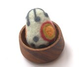 Easter felt egg, needle felted ball, modern pastel decoration, mint green home decor wool handmade ornament  Mother's day gift for her