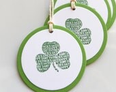 St Patrick's Day Tags Shamrock - Set of 6 - Happy St. Patrick's Day Decoration Favor Tags Shamrock Tags Il_170x135