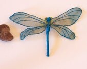 Soft Sculpture Dragonfly Wall Decoration Ornament Blue or Green