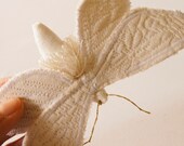 White Ghost Moth Soft Sculpture Brooch