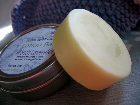 New Hampshire Lilac Lotion Bar All Natural Lip and Body Balm. Solid Hand and Body Balm