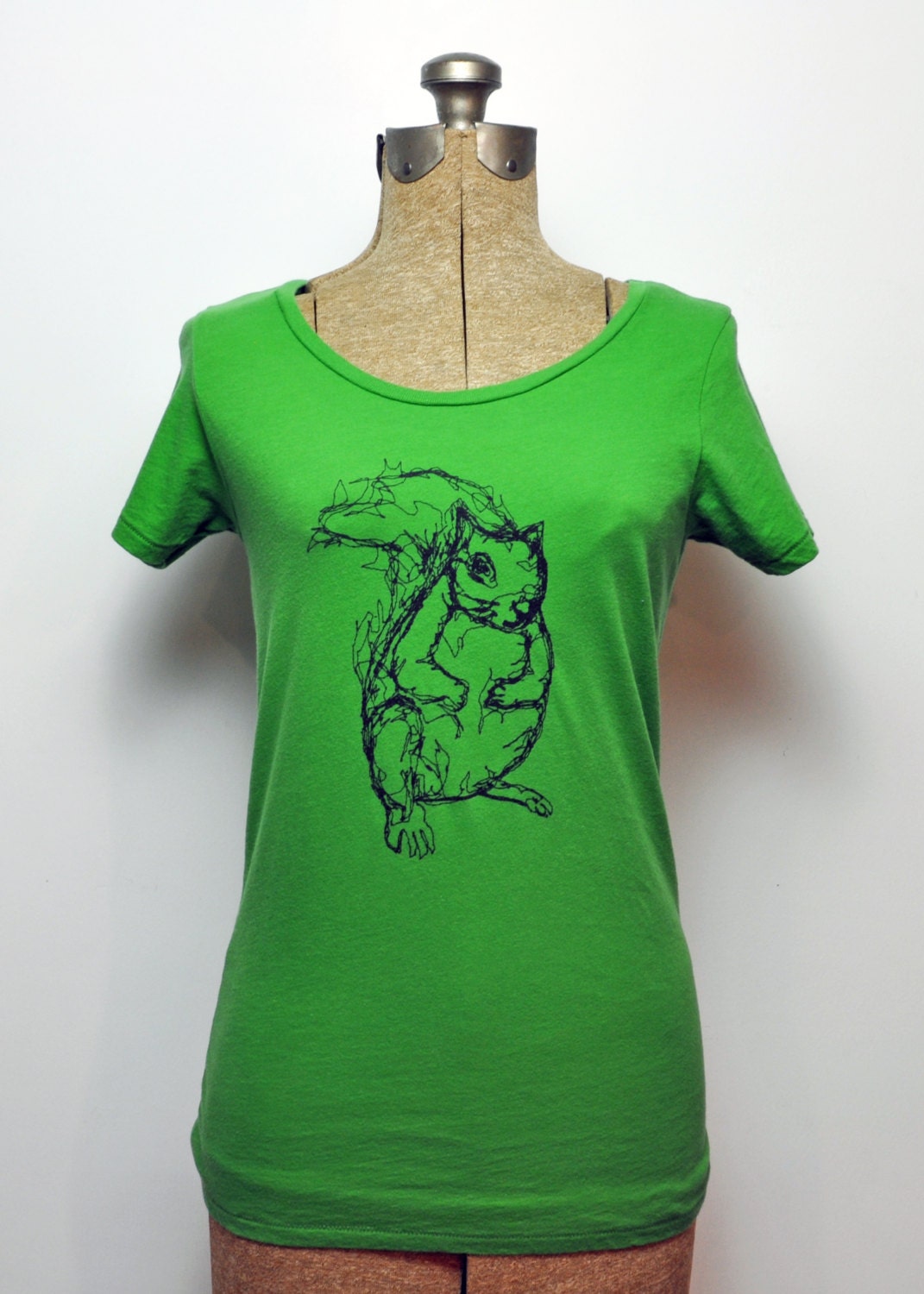 Organic Squirrel Tee- Scoop Neck