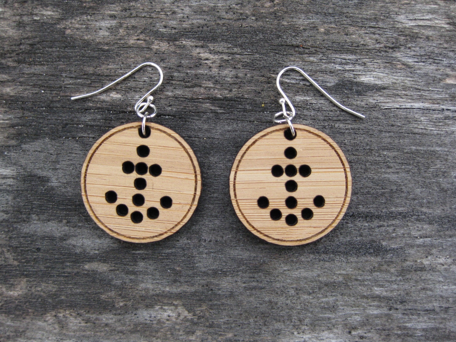 DIY Bamboo Anchor Earrings