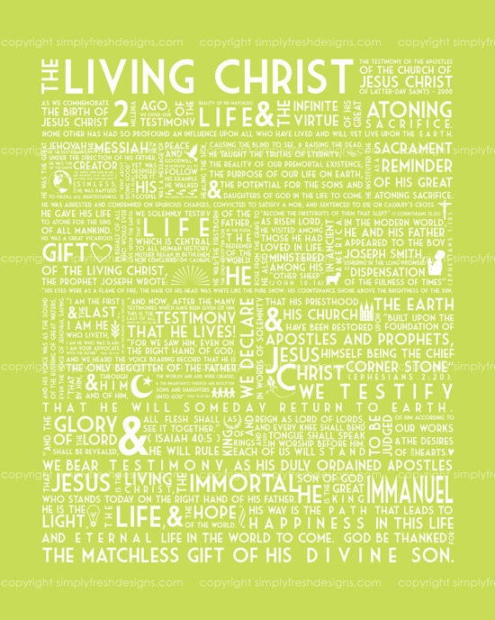 The Living Christ - Subway Art - Instant Download
