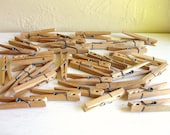 Antique Vintage Wooden Clothespins 24 Wood Clothes Pins 2 Dozen