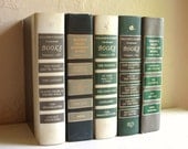 Set of 5 Grey Green Vintage Classic Reader's Digest Books Home Decor