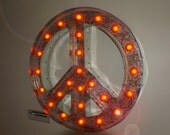 Jackson Pollock Inspired Peace Sign channel Large Huge Movie Vintage Marquee