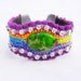 Bohemian friendship bracelet hippie rhinestone cuff friendship bracelet gypsy stone bracelet rainbow boho chic jewelry