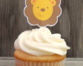 Jungle Friends Party - Set of 12 Lion Cupcake Toppers by The Birthday House Il_170x135