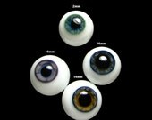 4 SMALL Single German Mouth Blown Glass Eyeballs - NOT pairs