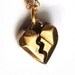 Geometric Broken Heart Pendant Necklace