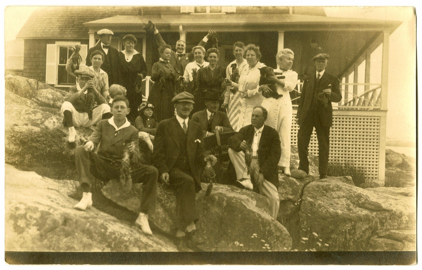 Lobster Picnic 1910s New England Coast RPPC