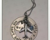 JBK My heart belongs to a pilot necklace