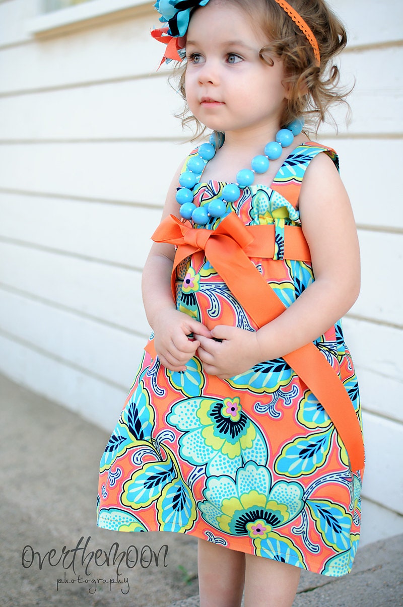 New for 2013 - Zadee Dress made with Mandarin floral fabric by Amy Butler - perfect colors for Spring