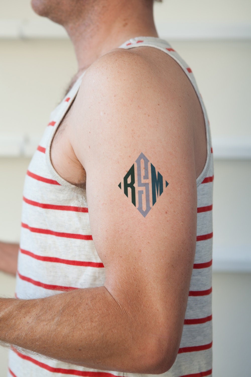 Diamond Monogram Customizable Temporary Tattoos