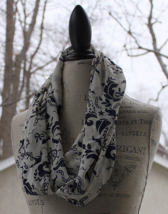 sheerly nautical sailing away infinity scarf