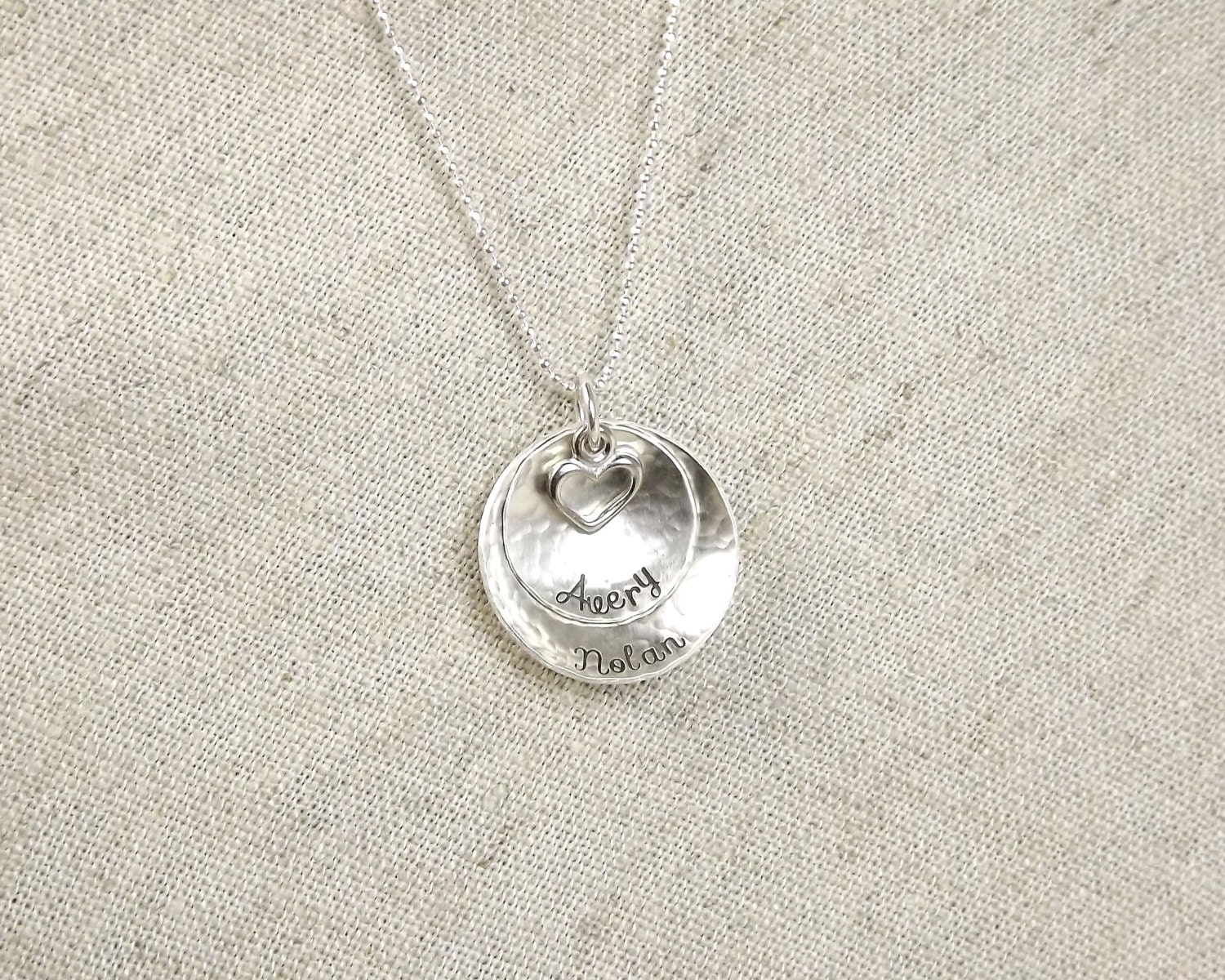 Reid Mothers Necklace - Hand Stamped Sterling Silver