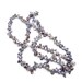 Funky Baroque Pearl Long Necklace -  Blue & Brown White Spotted -  Hand Knotted 50" long - Boho hippie gypsy  -  56"-  InVintageHeaven