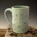 RaiNY DaY MuG in Turqouise - Coffee Mug - Stormy - Rain Drops - Tall Mug - by DirtKicker Pottery