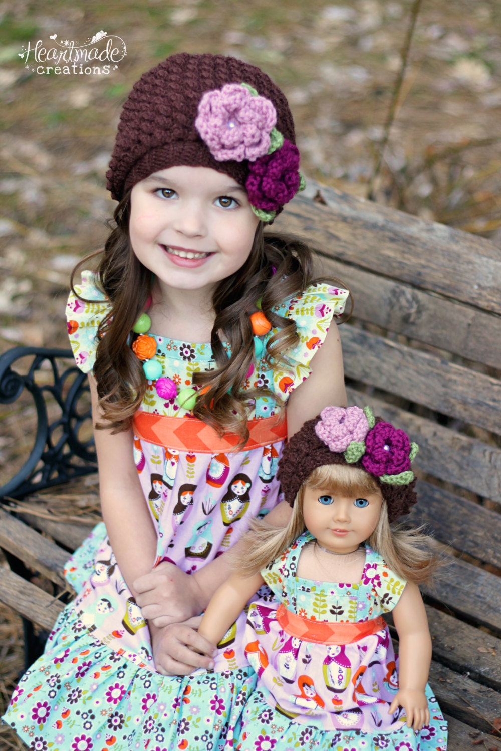 Dolly and Me - "Little Matryoshka" May Dress for dolly - American Girl 18" doll
