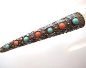 Antique Chinese Fingernail Guard Pin