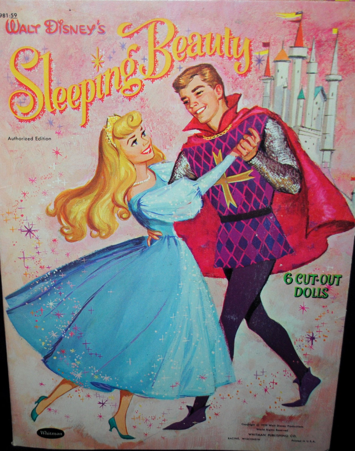 1959 Vintage walt disney Sleeping Beauty Paper Dolls